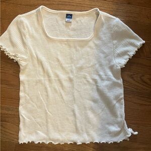 Old navy 14/16 creamy white tshirt cropped E